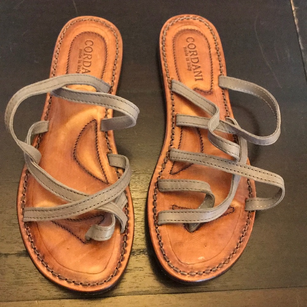 Strappy Grey Cordani Flat Sandals